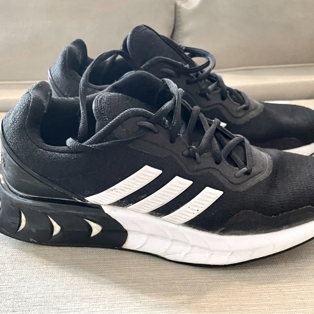 Adidas Shoes Boys Youth Size 8 Kaptir Black White